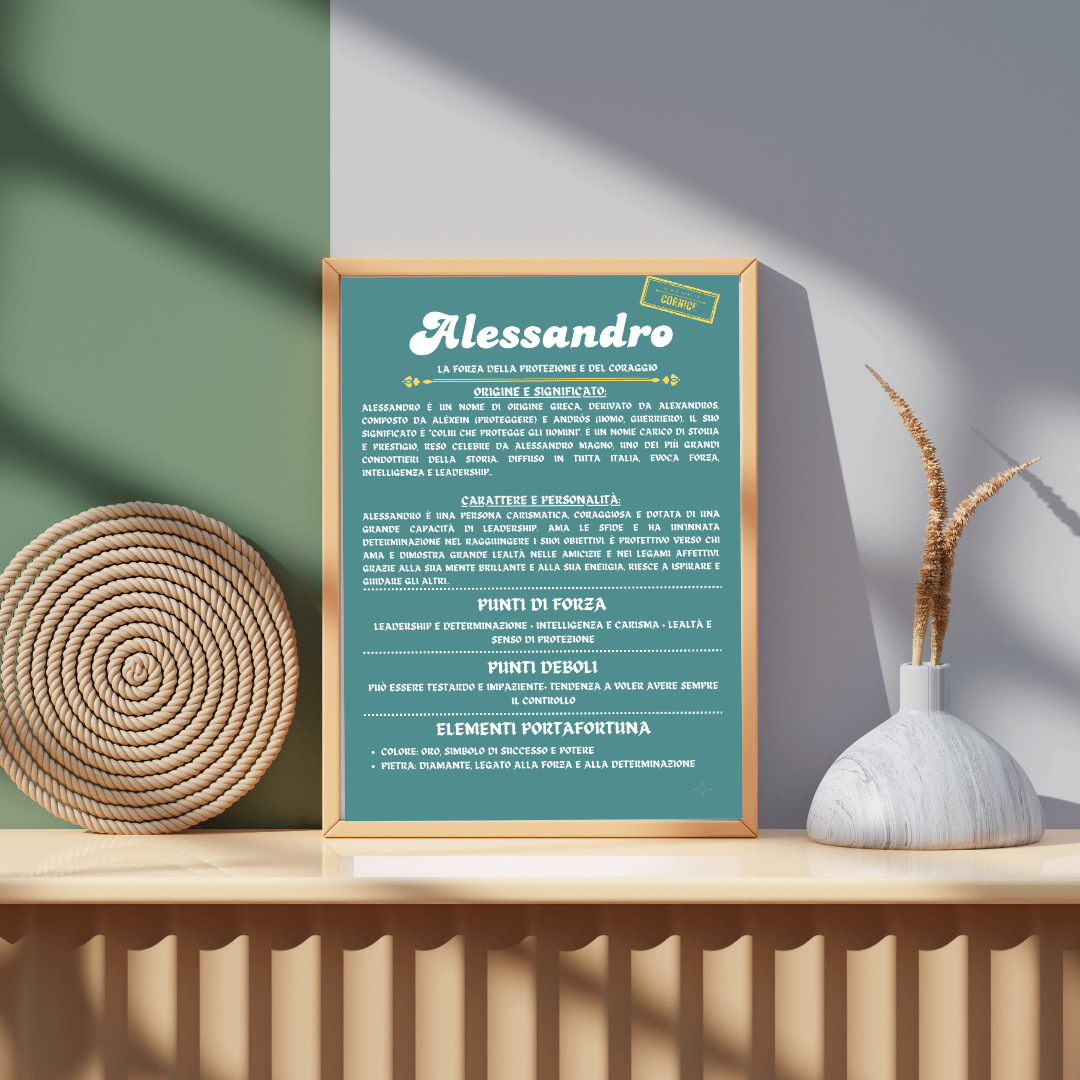 Cornice Personalizzata con la Storia del Nome