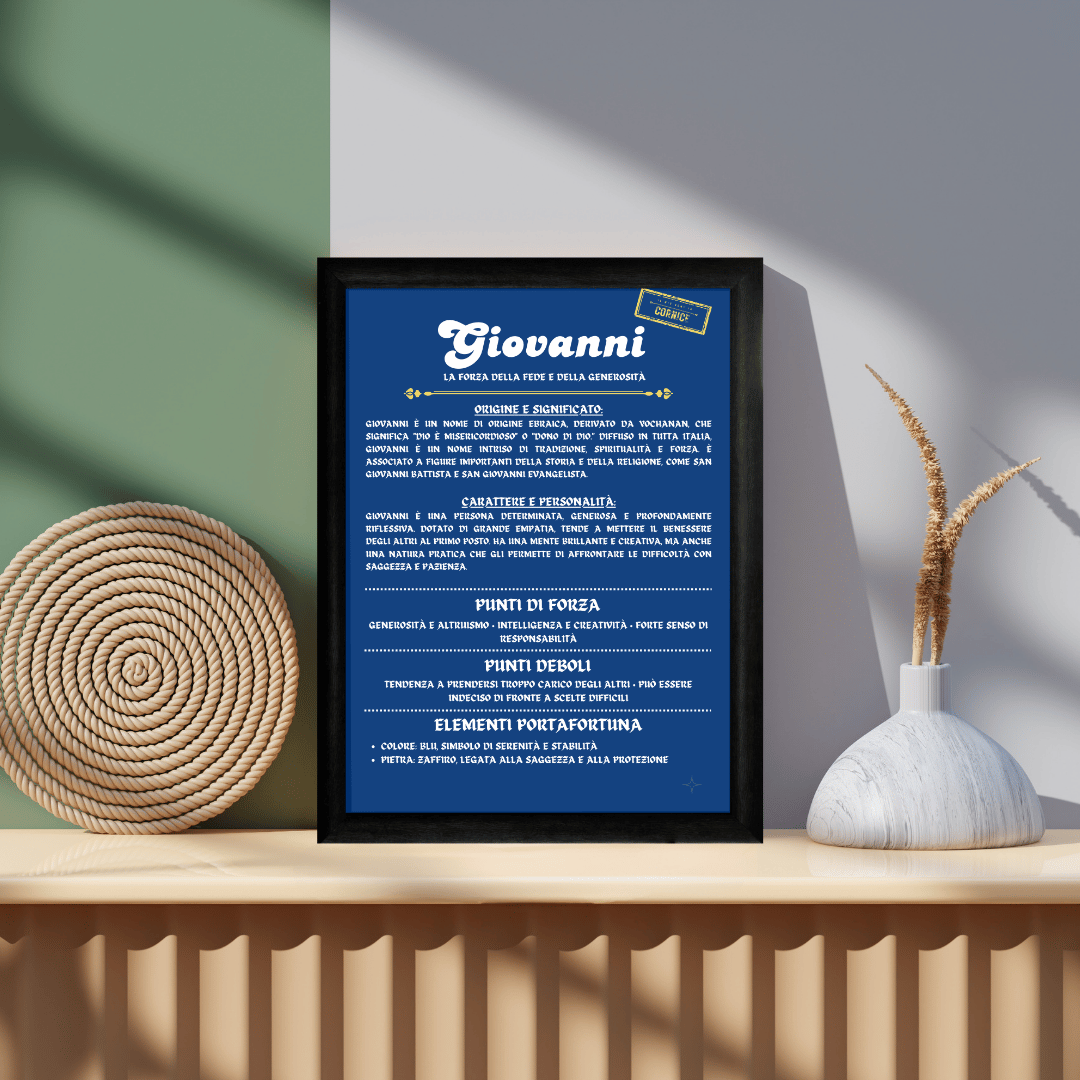 Cornice Personalizzata con la Storia del Nome