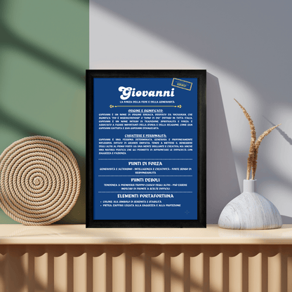 Cornice Personalizzata con la Storia del Nome