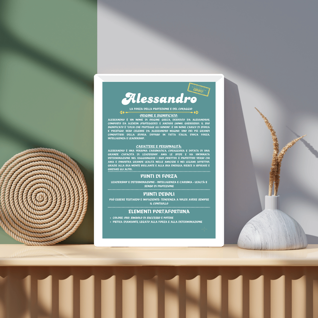 Cornice Personalizzata con la Storia del Nome