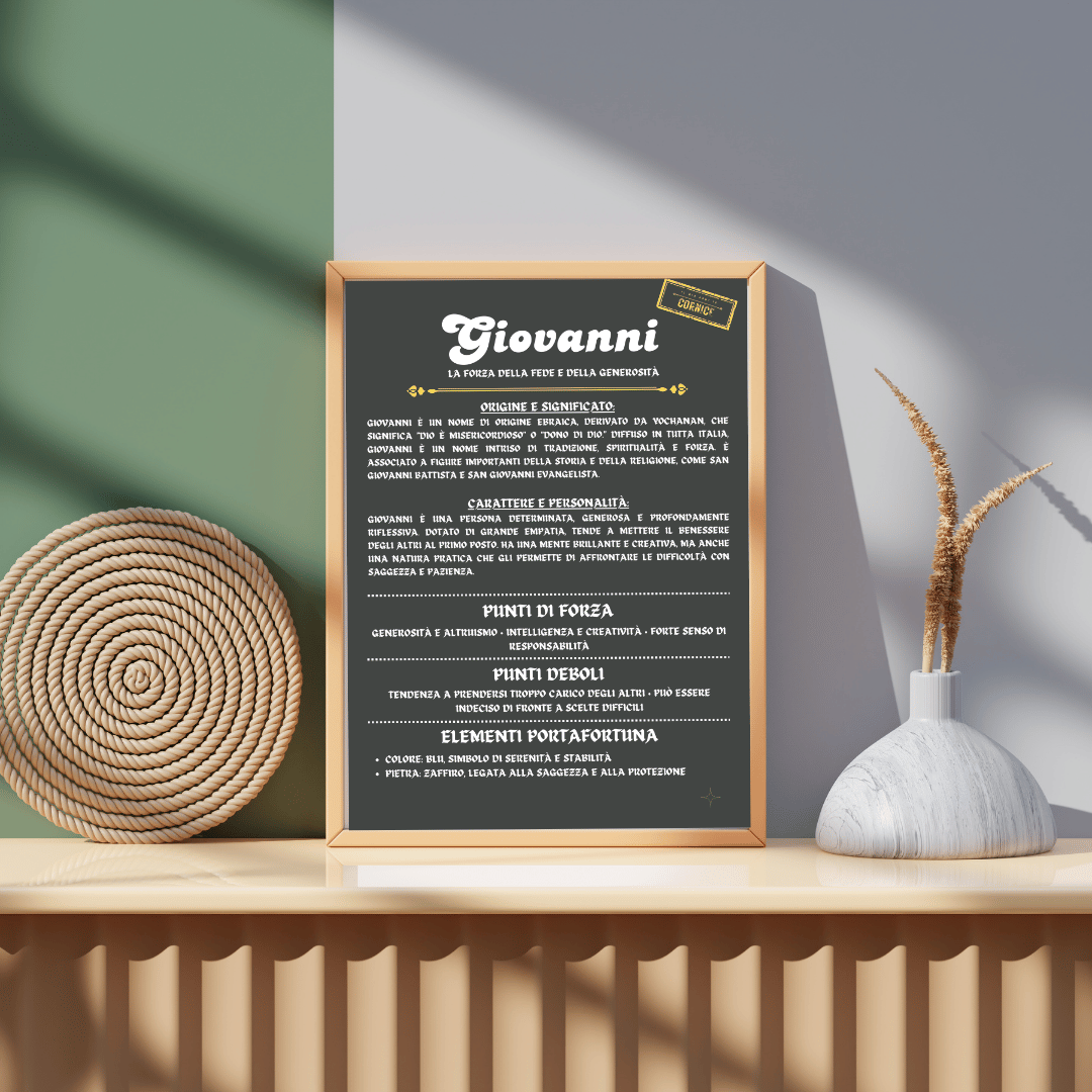 Cornice Personalizzata con la Storia del Nome