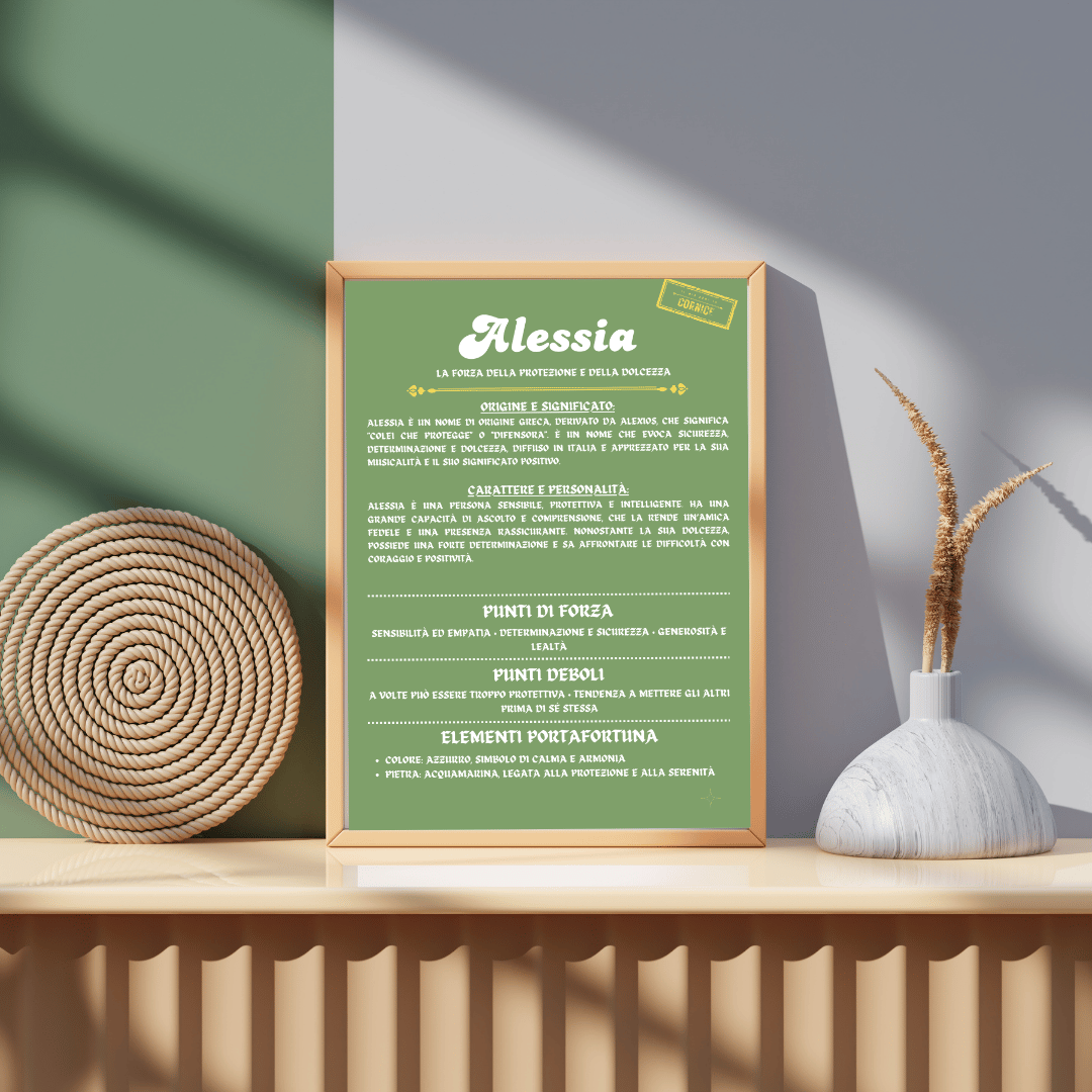 Cornice Personalizzata con la Storia del Nome