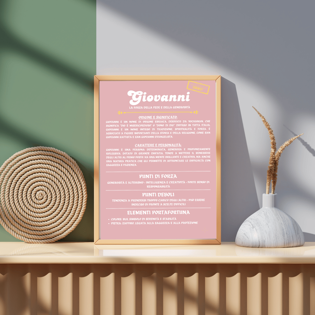 Cornice Personalizzata con la Storia del Nome